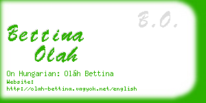 bettina olah business card